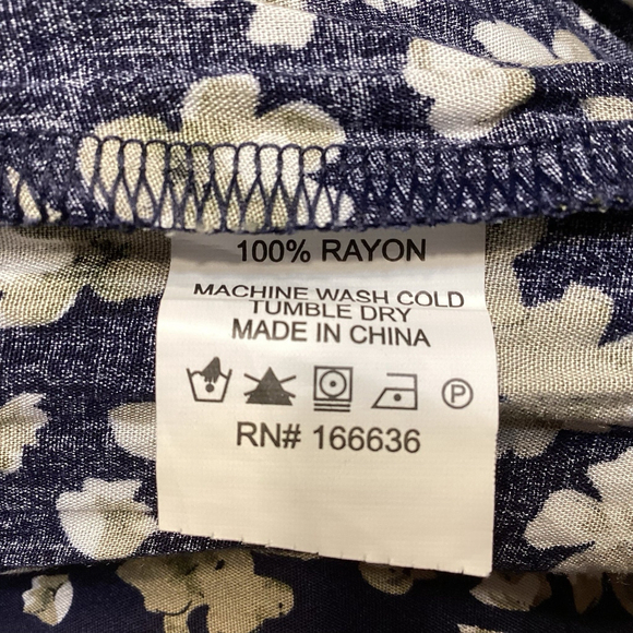 Anthropologie Kindred Jumpsuit Women Navy Blue Sz S Floral Wide Leg Boho EUC - Picture 6 of 6